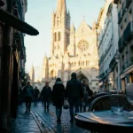 Basilique Saint Michel Bordeaux vue depuis le quartier Saint-Michel