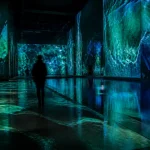 Bassins de lumières Bordeaux, intérieur avec projections lumineuses
