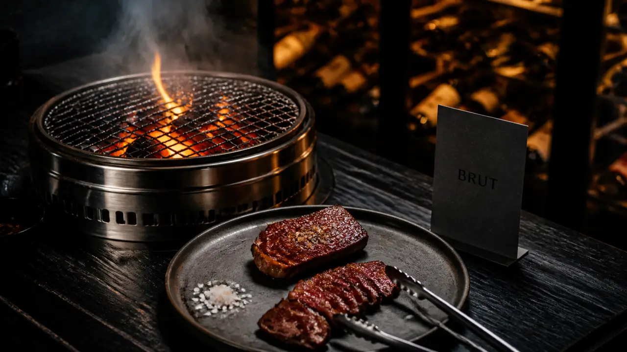 Brut restaurant Bordeaux : barbecue Binchotan à 1000°C