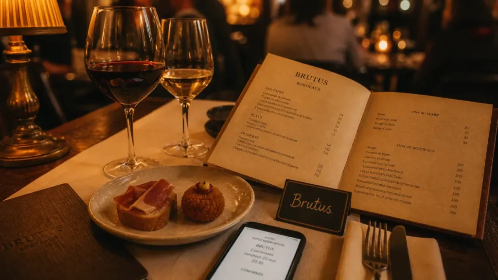 Brutus restaurant Bordeaux : table, réservation et ambiance chaleureuse