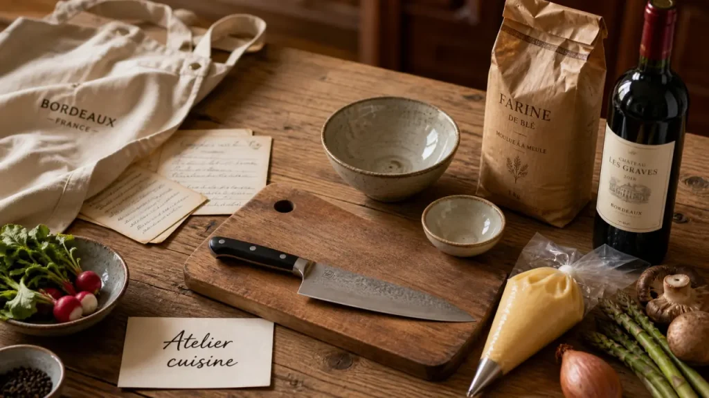 Cours de cuisine Bordeaux : atelier convivial, cuisine sur table à Bordeaux