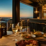 Gina restaurant bordeaux rooftop italien aux Bassins à flot, coucher du soleil