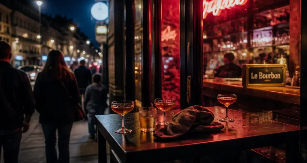 Le bourbon bordeaux restaurant bar & club : cocktails, néon et ambiance de soirée