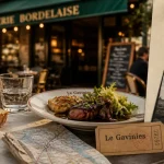 Le Gavinies restaurant Bordeaux : table, menu et salle à l’étage