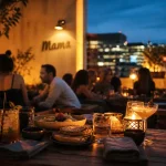 Mama restaurant bordeaux rooftop : dîner animé sur le toit avec cocktails et assiettes à partager