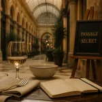 passage secret bordeaux restaurant sous verrière, table et verrière XIXe