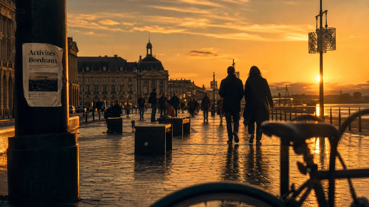 Que faire Bordeaux : miroir d’eau place de la Bourse, reflets sous la pluie