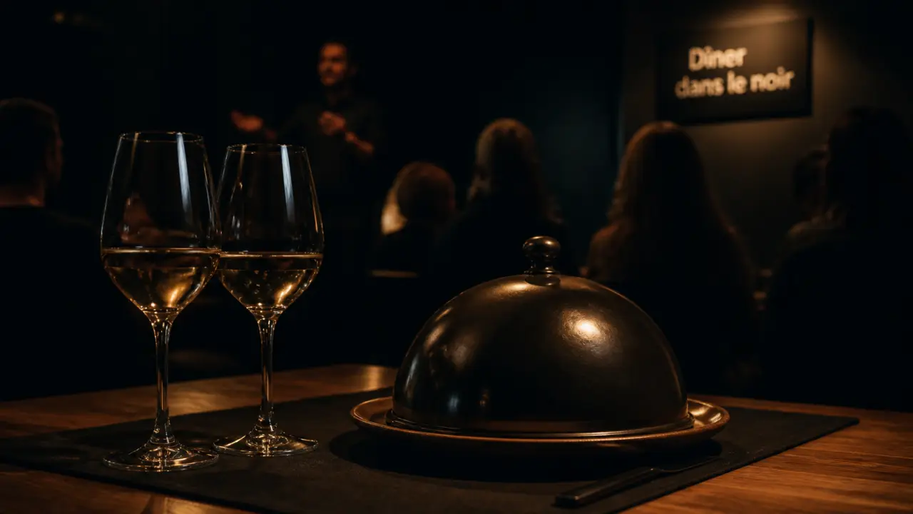 Restaurant dans le noir bordeaux : dîner sombre sous cloche