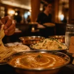restaurant indien le rajwal bordeaux : naan tiède et curry crémeux en salle