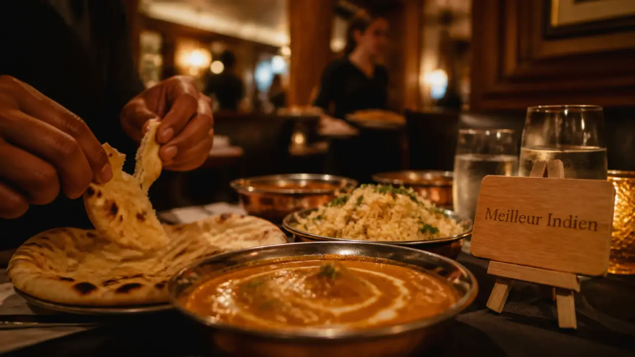 restaurant indien le rajwal bordeaux : naan tiède et curry crémeux en salle