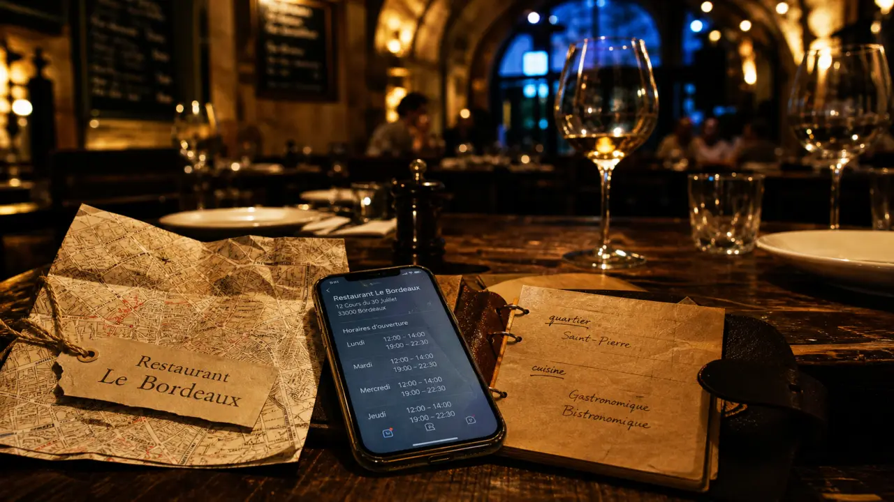 Restaurant le bordeaux : table en brasserie, réservation sans confusion