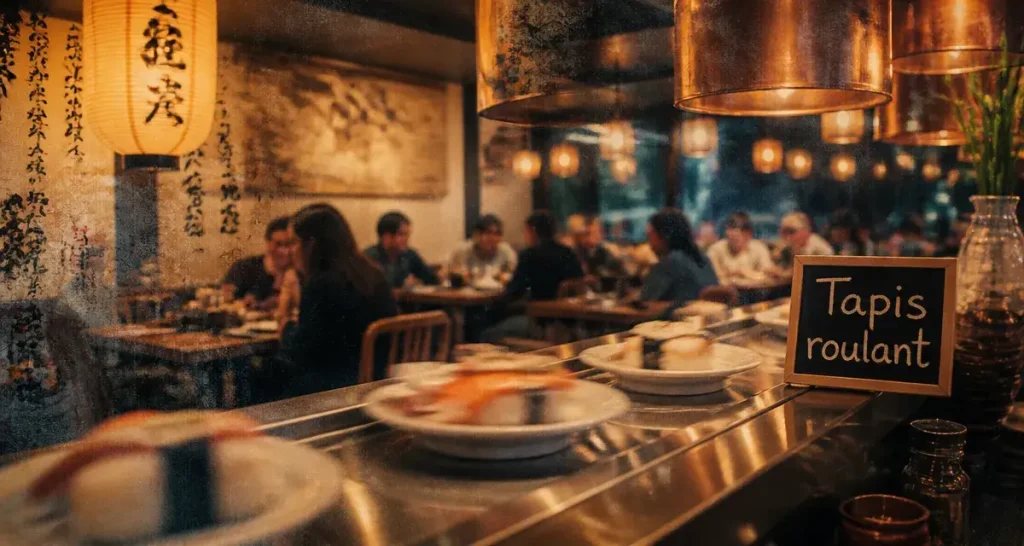 Restaurant matsuri bordeaux : tapis roulant de sushis, intérieur japonais à Bordeaux