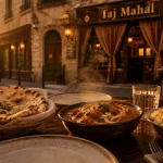 Restaurant taj mahal bordeaux : table indienne et plats à partager