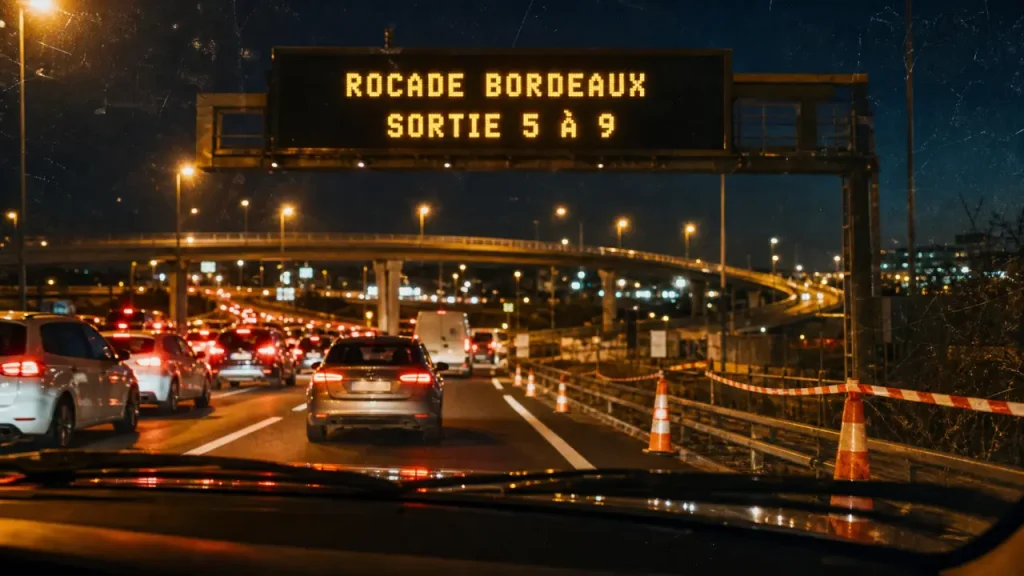 Travaux rocade Bordeaux : sorties 5 à 9, 26 et 27