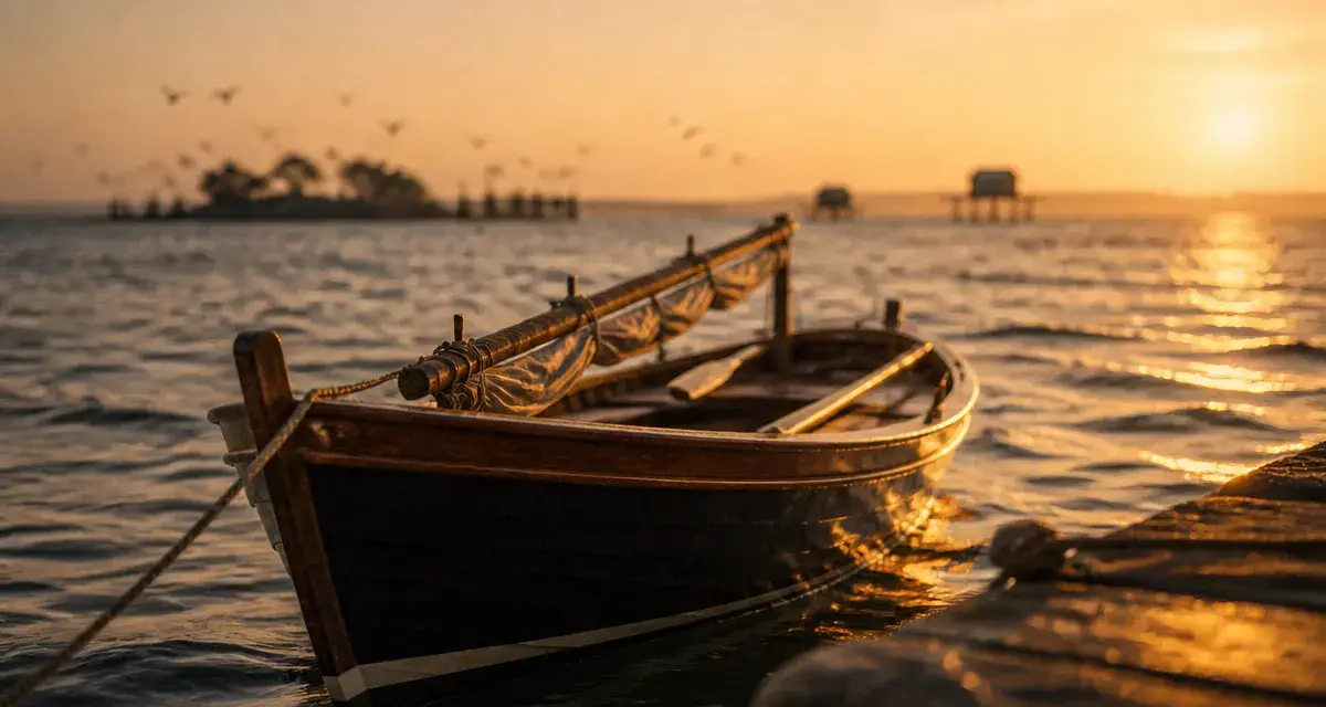 Balade bateau Arcachon en pinasse vers l’île aux Oiseaux, au golden hour