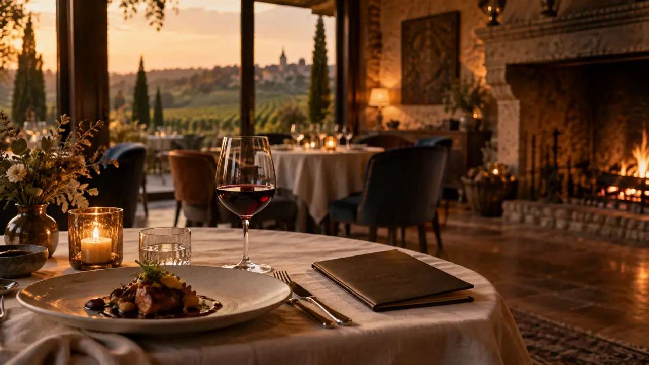 Belles perdrix à Saint-Émilion : salle gastronomique entre vignes