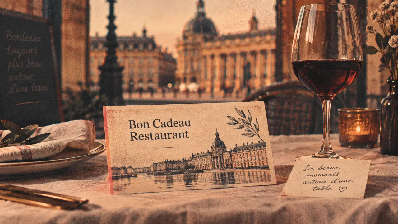 Bon cadeau restaurant bordeaux : chèque-cadeau avec vin à Bordeaux