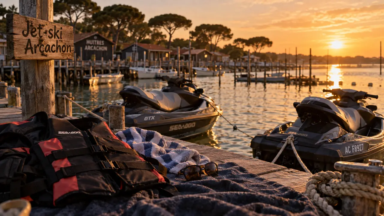 Jet-ski à Arcachon près de Bordeaux, pour visiter en loisir, séminaire ou voyage en famille