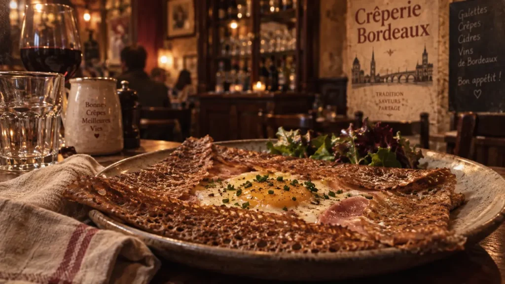 Crêperie à Bordeaux : galette de sarrasin croustillante
