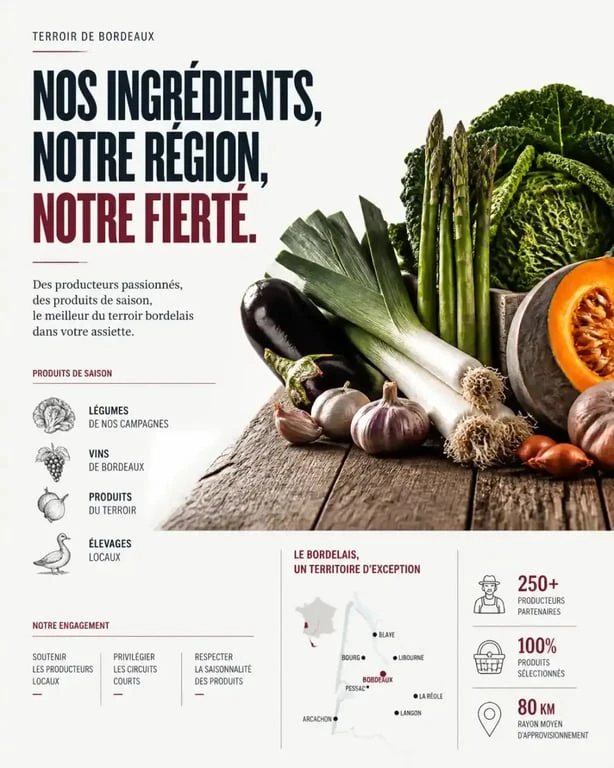 Produits frais et locaux pour traiteur à Bordeaux