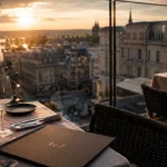Le 7 restaurant bordeaux : vue au 7e étage, terrasse golden hour