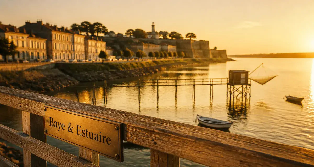 Carrelet et maisons de pierre blonde, Les plus beaux villages de l'estuaire de la Gironde