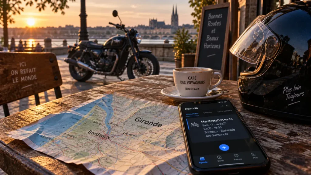 Manifestation moto ce week end près de bordeaux, agenda moto et carte de Gironde