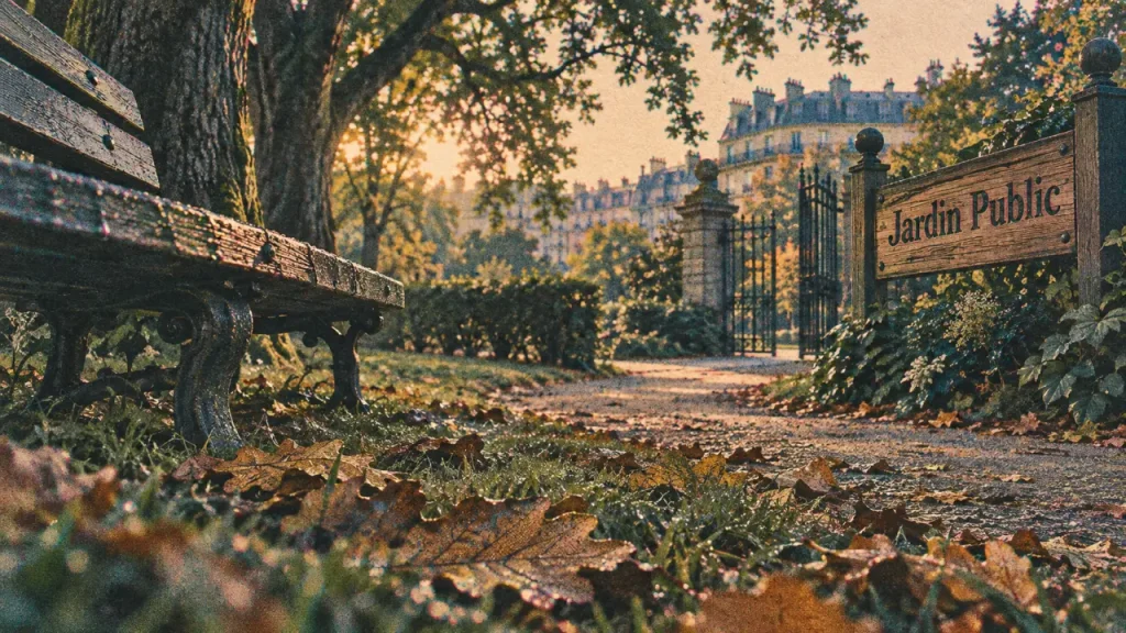 Parc Bordeaux Jardin Public : vue Garonne, banc et pelouse