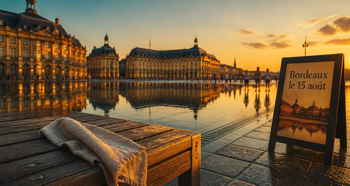 Que faire à Bordeaux le 15 août : quais, fraîcheur, Miroir d’eau