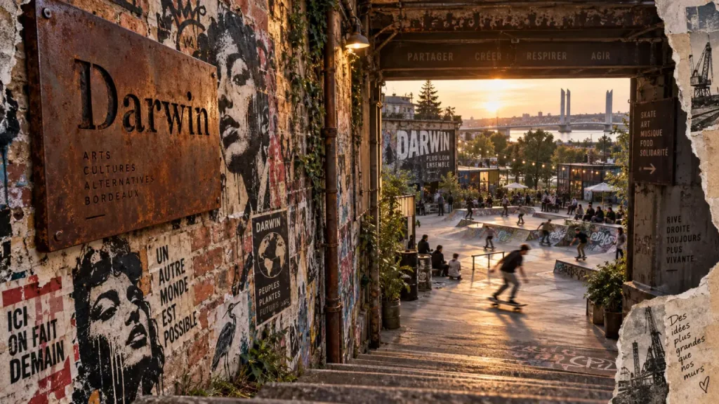 Que faire à Darwin Bordeaux : street art sur la rive droite et skatepark