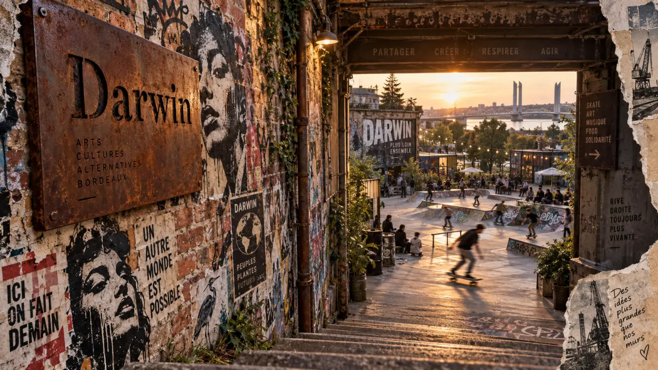 Que faire à Darwin Bordeaux : street art sur la rive droite et skatepark