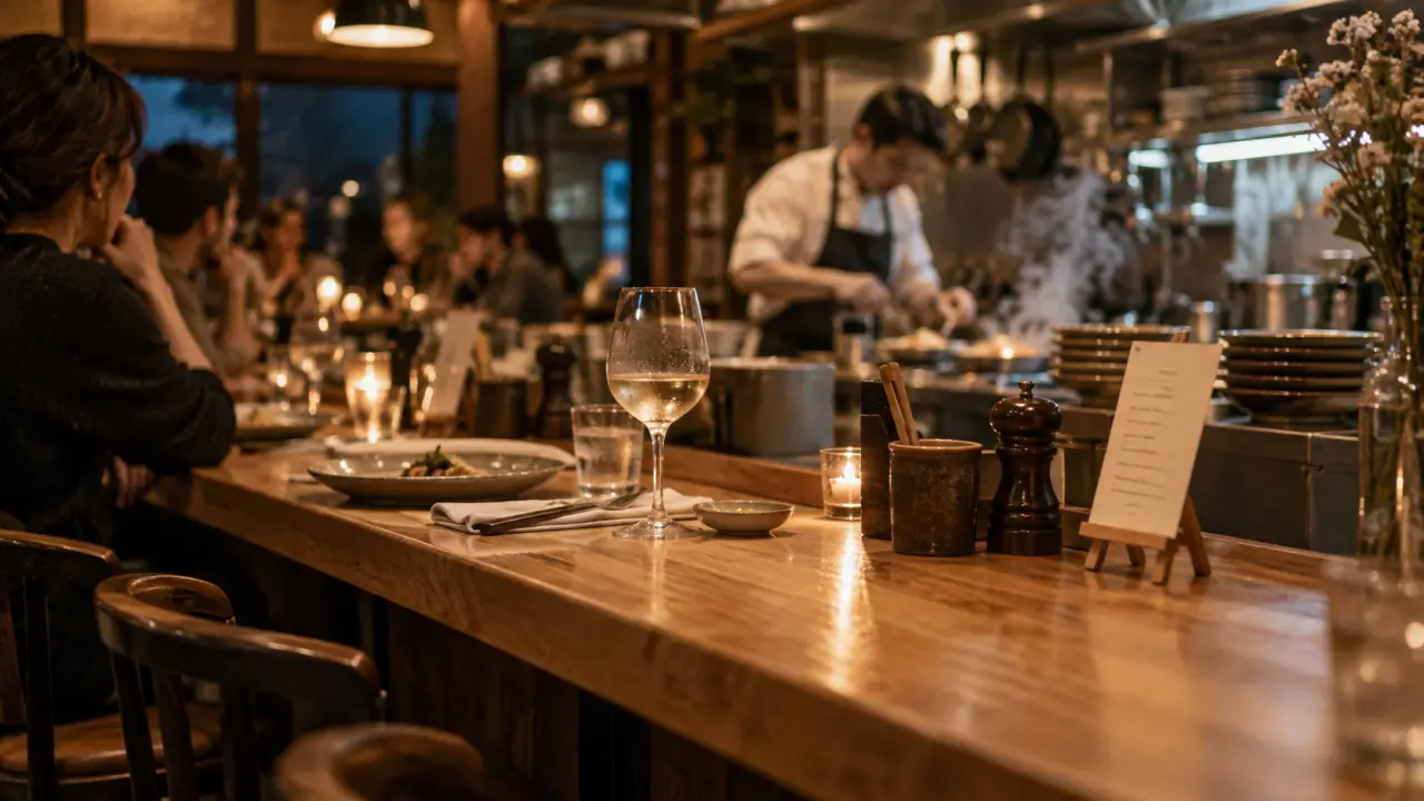 Restaurant comptoir cuisine bordeaux : cuisine ouverte et carte courte