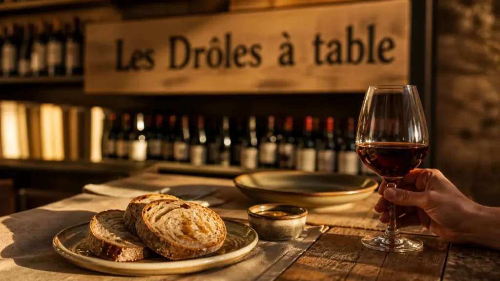 Restaurant les droles bordeaux : table du Sud-Ouest, vue dorée