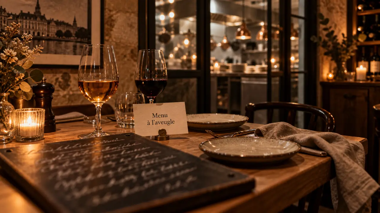 Restaurant vivants Bordeaux : menu à l’aveugle sur table