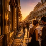 Rue Sainte-Catherine Bordeaux, vitrines et balades dorées au golden hour