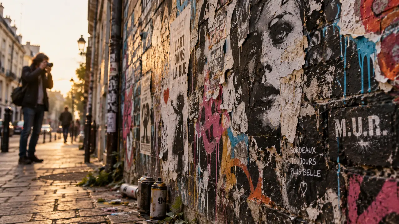 Street art Bordeaux : mur de fresques aux Chartrons