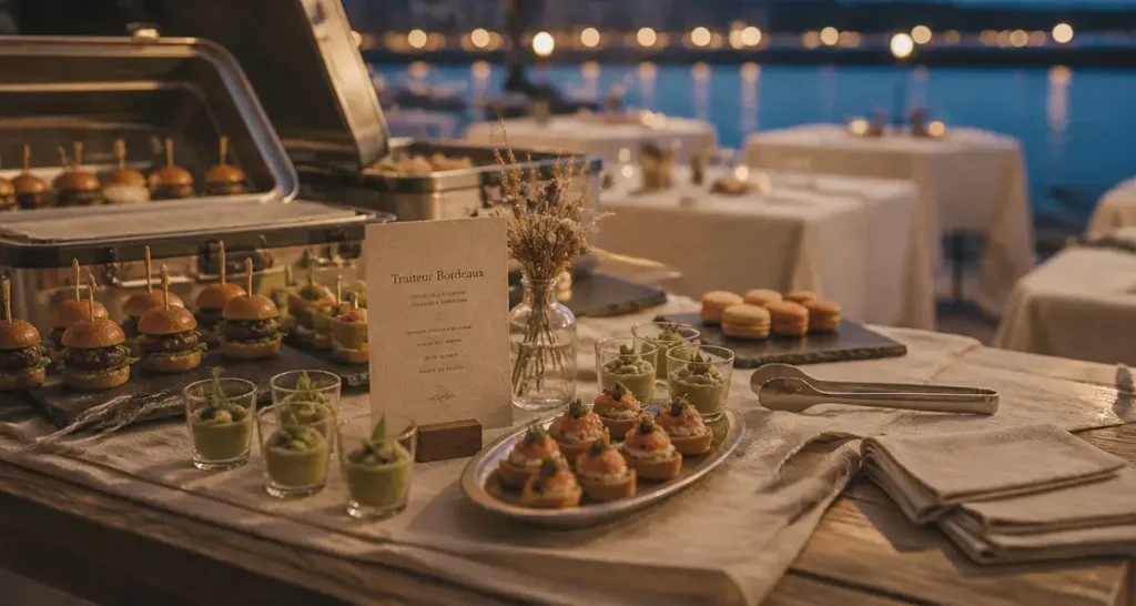 Traiteur Bordeaux : table de réception gourmande à Bordeaux