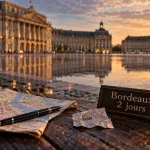 Visiter Bordeaux en 2 jours le Routard : reflet du Grand Théâtre à la place de la Bourse