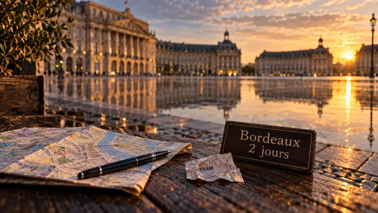 Visiter Bordeaux en 2 jours le Routard : reflet du Grand Théâtre à la place de la Bourse