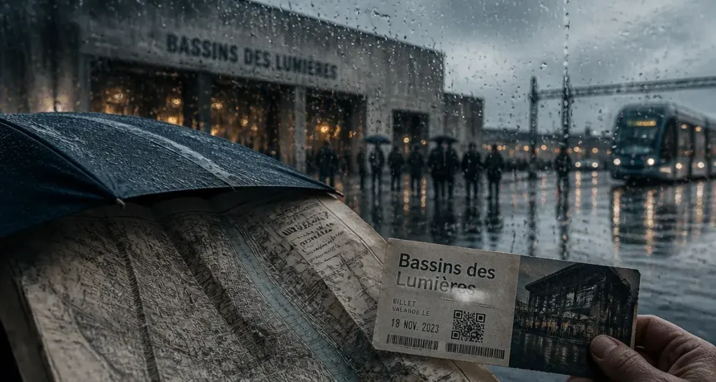 Visiter Bordeaux sous la pluie, Bassins des Lumières et base sous-marine