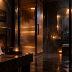 Le container à Bordeaux : sauna queer, entrée feutrée, miroirs embués