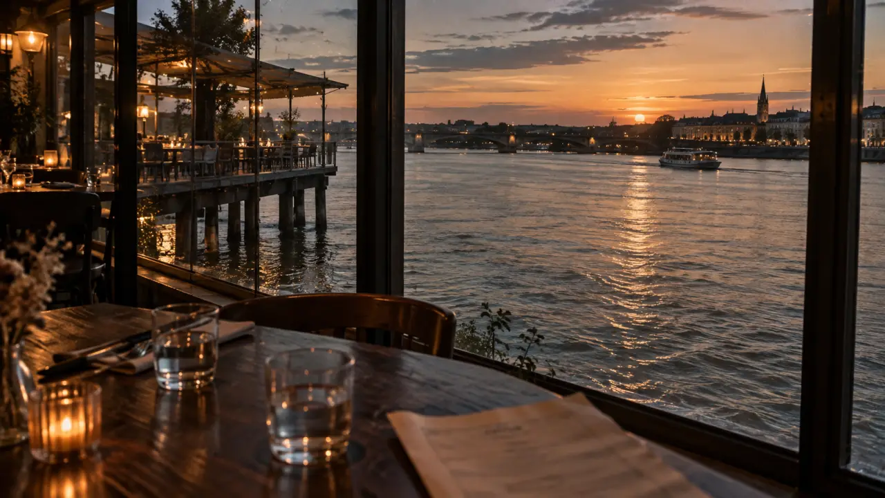 Maison du fleuve camblanes, dîner face à la Garonne