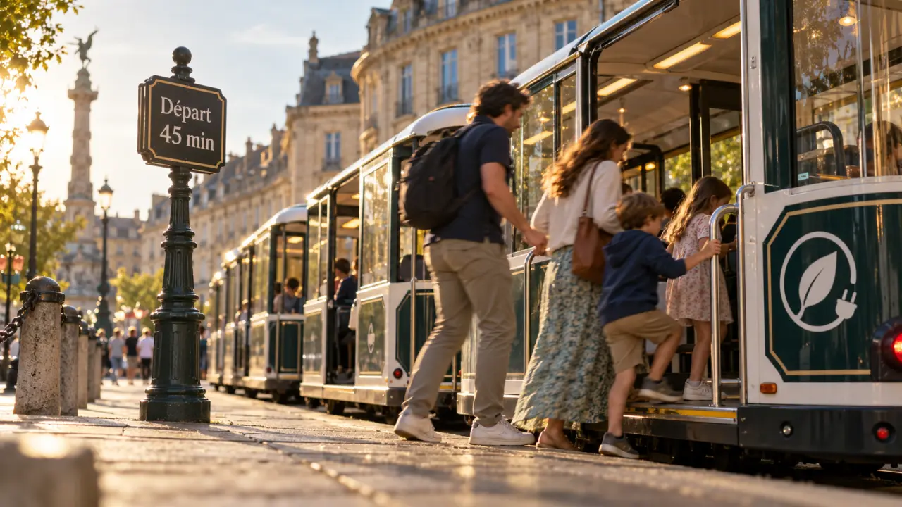 Visiter bordeaux en petit train, départ 45 min aux Allées de Tourny